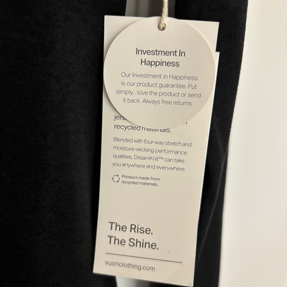 NEW! Vuori Halo Essential Half-Zip Pullover Long Sleeve Top Black Heather Small - Picture 9 of 9